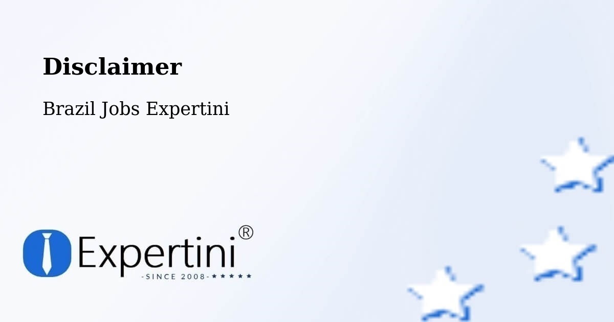 Disclaimer – Botucatu - Brazil Jobs Expertini
